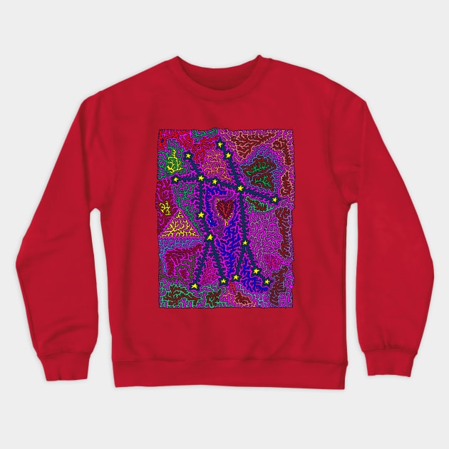 Constellation Gemini Crewneck Sweatshirt by NightserFineArts